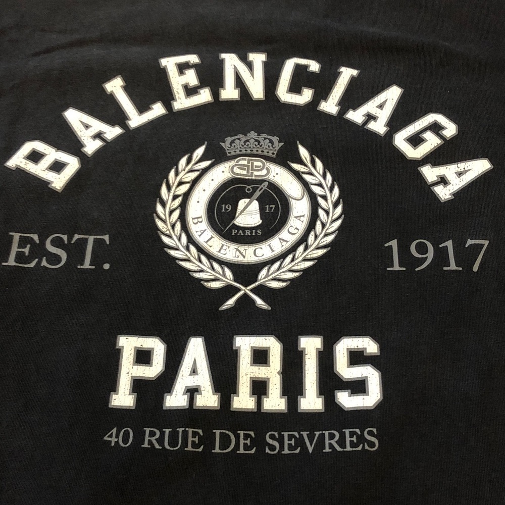 Balenciaga Black Graphic Tee - Picture 2 of 6